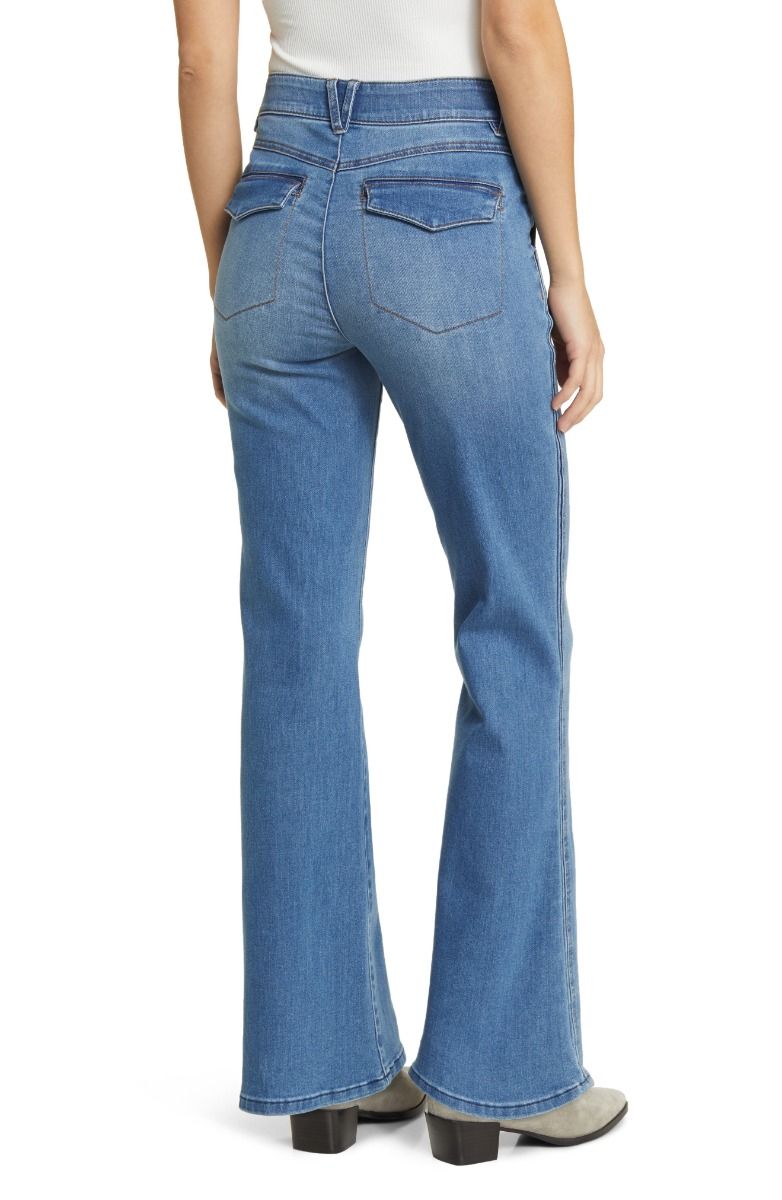 Vintage Sky Blue Non Stretch Custom Jeans for Women