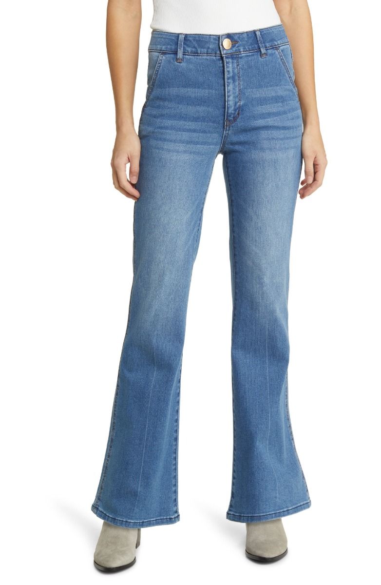 Vintage Sky Blue Non Stretch Custom Jeans for Women